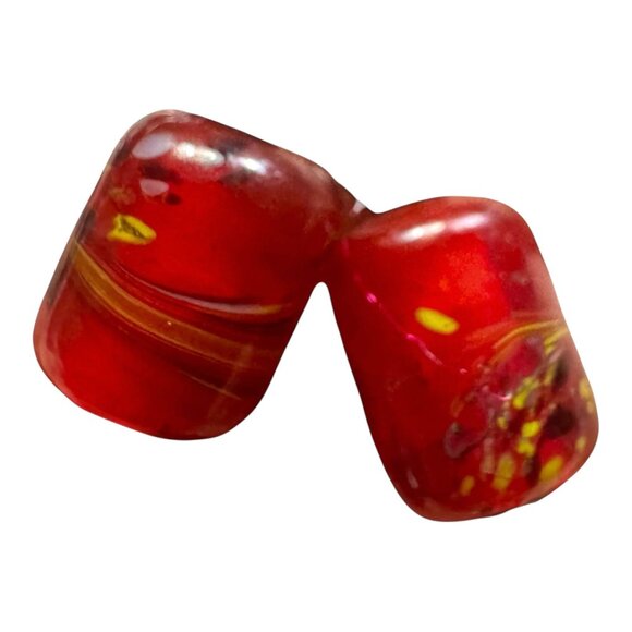 Vintage Upcycled Watch Cameo Necklace w Murano Glass & The Beggar’s Opera Scene - Picture 6 of 17